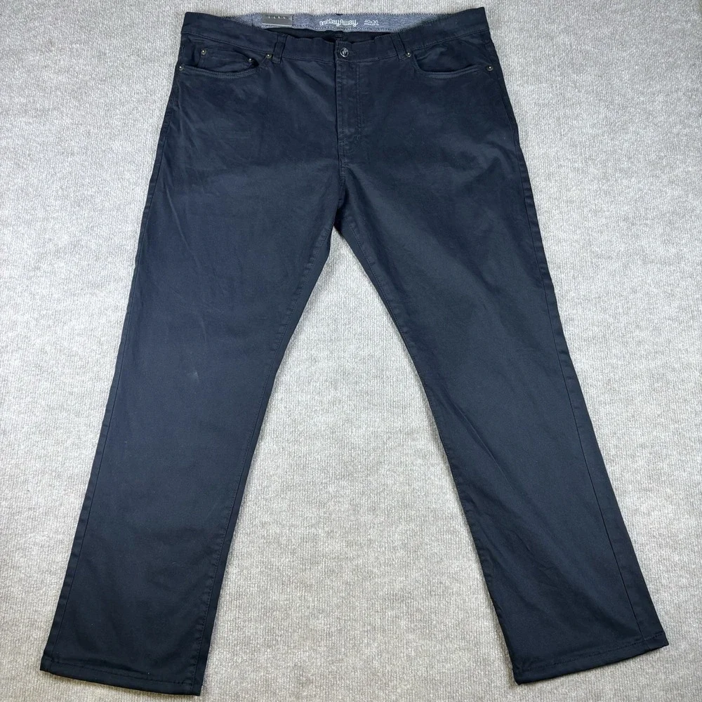 OneDayAway Men's 5 Pocket Stretch Pants Black 40x30 Regular Fit NWT